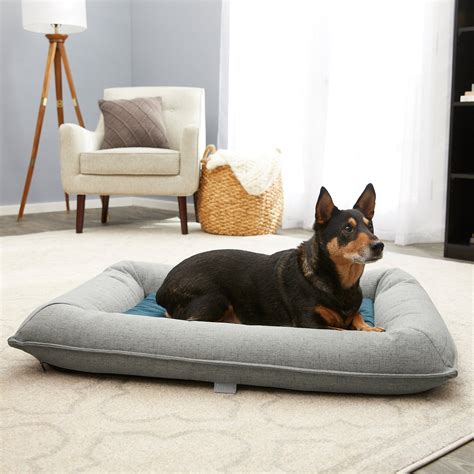 FRISCO Orthopedic Bolster Dog Bed w/Removable Cover, Harbour Blue, X-Large - Chewy.com