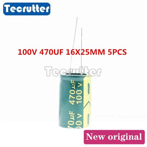 5PCS 100V 470UF DIP Electrolytic Capacitor 100v 470uf 20 Volume