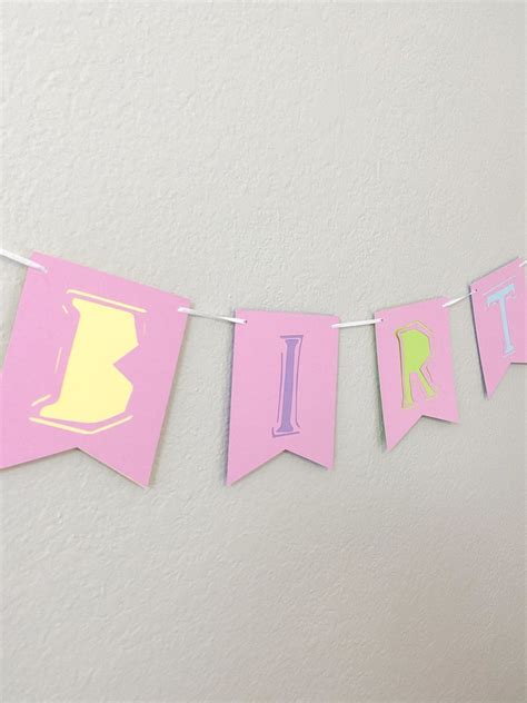 Pastel Happy Birthday Banner Pastel Decoration Happy - Etsy