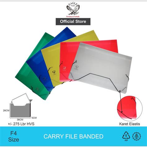 Jual Eagle Carry File Box Banded F4 Folio Tas Dokumen Map Dokumen