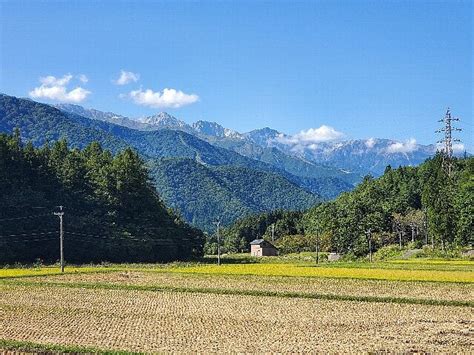 大下おおしもから見た白馬三山 九代目七右衛門の徒然日記