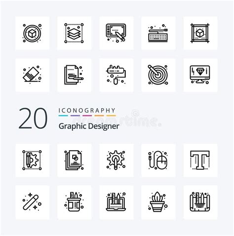 Graphic Designer Line Icon Pack Like Mouse Graphic Designer Designer