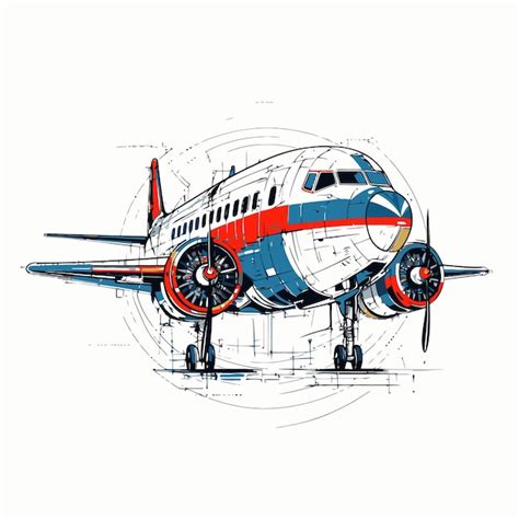 Premium Vector Airplane Illustration