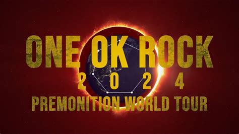 One Ok Rock Premonition World Tour 2024 Trailer Video