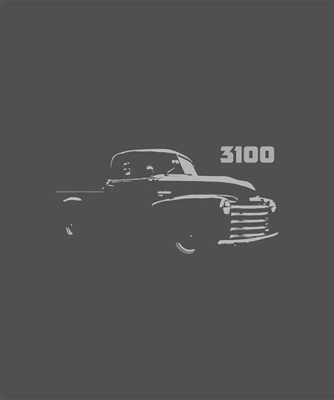 Chevy 3100 Pickup Truck Digital Art By Kha Dieu Vuong