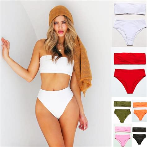 Schlanke Bikini Frauen Kleidung Geschenke Sexy Mode Einfarbige Damen