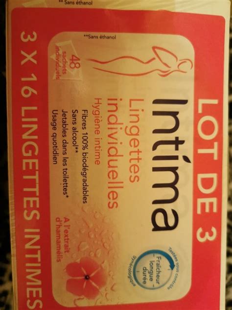 Intima Lingettes Individuelles Hygi Ne Intime Fra Cheur Imm Diate