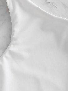 Unlined One Shoulder Bikini Set In White Zaful