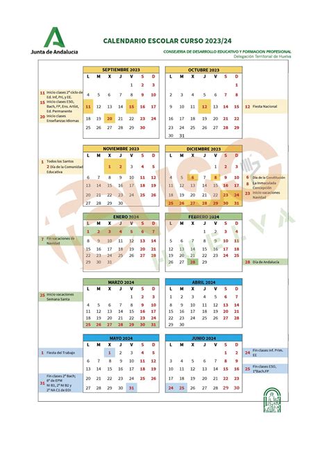 Nuevo Calendario Escolar Para El Curso En La Provincia De