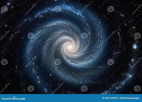 Asombroso Telescopio Revela Una Cautivadora Galaxia Espiral Stock De