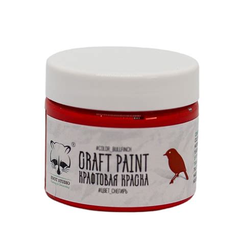 Краски акриловые по дереву 150 мл, цвет алый, Enot Craft Paint / Краски ...