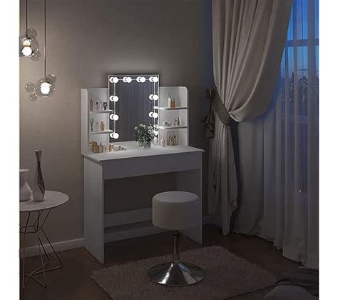 Coiffeuse Avec Miroir Led Luminosit R Glable Table De Maquillage