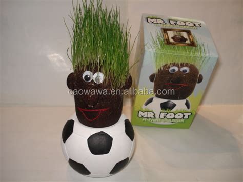 Growing Grass Head Doll Mr Grass Head Grass Toy Mini Plant Buy Grass Doll Footabll Creative