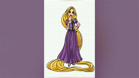 رسم روبانزل بالكامل خطوة بخطوة How To Draw Rapunzel Full Body Step By