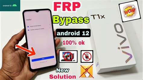 Vivo T1X FRP Bypass Android 12 New Solution Vivo V2143 Google