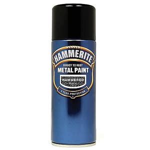 Hammerite Hammered Black Direct To Rust Metal Paint 400ml Aerosol