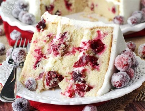 Sparkling Cranberry White Chocolate Cake Recipe For Christmas