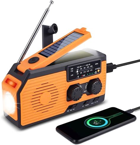 Pristar Radio Solaire Dynamo Radio d urgence Rechargeable étanche