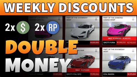 Insane Gta Double Money Discounts This Week Gta Online Weekly