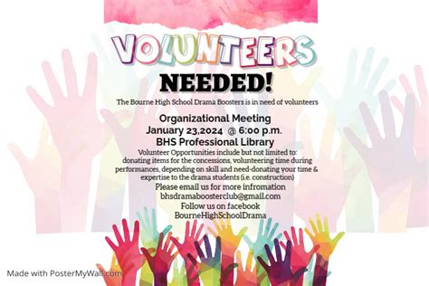 Volunteers Needed Flyer Template 1 Postermywall