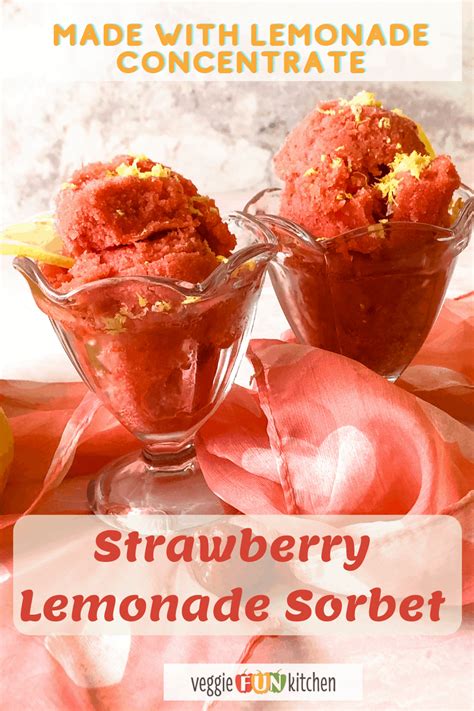 Strawberry Lemonade Sorbet Veggie Fun Kitchen