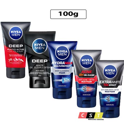 Nivea Men Facial Cleanser 100g 5 Variants Shopee Malaysia