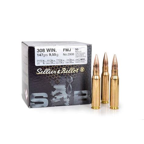 Amunicja Sellier Bellot 308 Win 9 55g 147 Grs FMJ 50szt