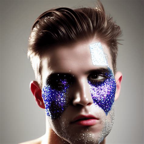Glitter On Man Face Graphic · Creative Fabrica