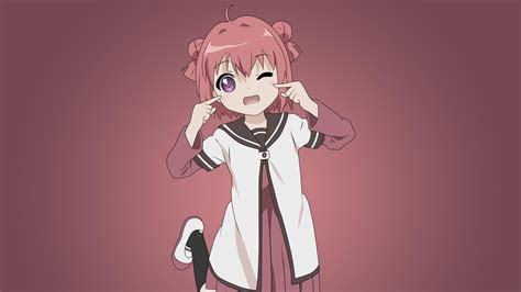 Wallpaper Illustration Anime Cartoon Pink Yuru Yuri Akaza Akari