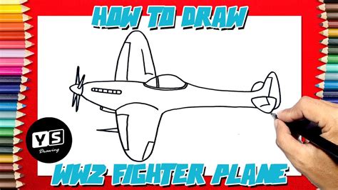 How To Draw Ww2 Fighter Plane Youtube