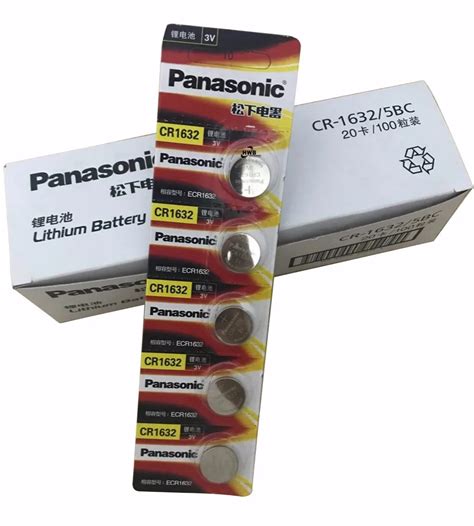 100pc PANASONIC CR1632 1632 DL1632 3V Lithium Batteries Cell Button