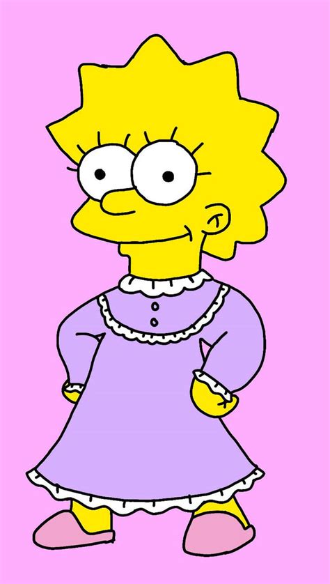 Lisa Simpson Wearing Her Lavender Nightgown By Kingofamericanargent On