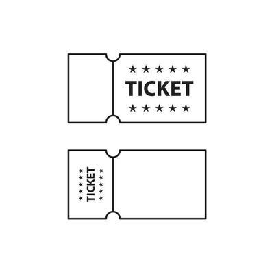 Ticket Outline Vector Art, Icons, and Graphics for Free Download