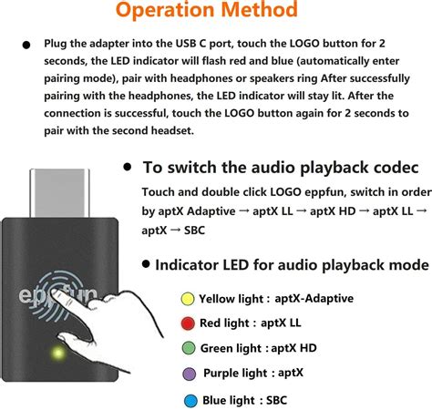 Buy Eppfun Ak Pro Usb C Qualcomm Aptx Adaptive Bluetooth