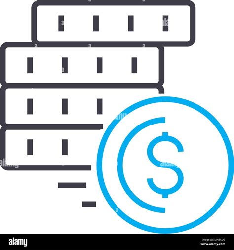 Financial Flows Vector Thin Line Stroke Icon Financial Flows Outline