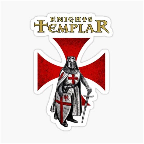 Crusader Knights Templar With Christian Red Cross Sticker For Sale By