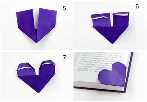 How To Make Origami Heart Bookmark