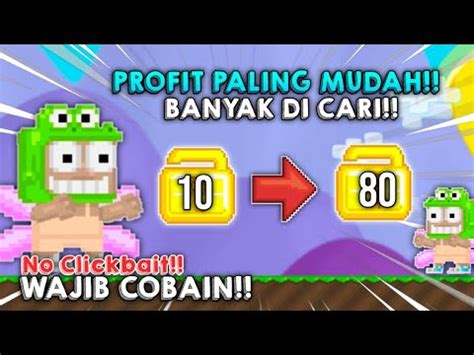 Cara Profit Growtopia Modal Wl Pemula Wajib Coba Youtube