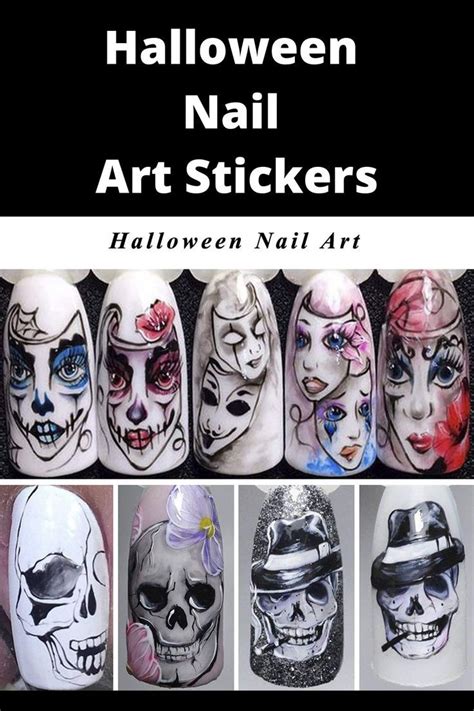 Halloween Nail Stickers | Halloween nail art, Nail stickers, Halloween ...