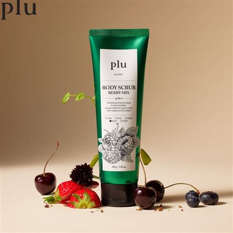 Plu Double Pack Plu Body Scrub 200g สครับผิวกาย ช่วยผลัดเซลล์ผิวให้เรียบเนียน สครับนุ่มไม่บาด