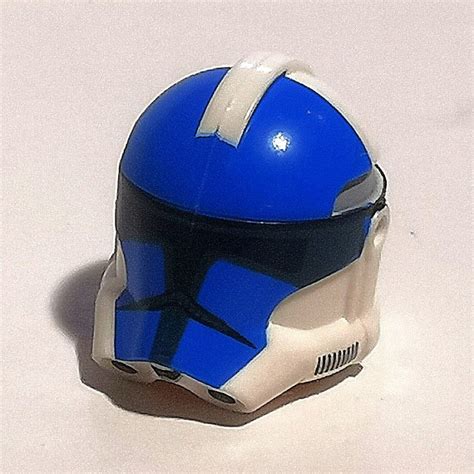 Lego Minifig Star Wars Clone Army Customs Casque Rp Vaughn Blue