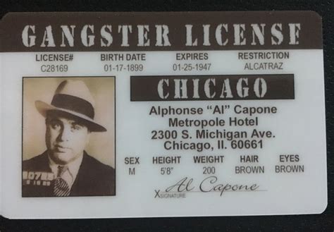 Al Capone Scarface Gangster Novelty Card Chicago Mafia Mob Ebay