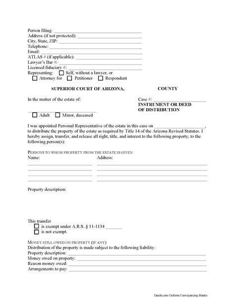 Arizona Personal Representative Deed Forms Deeds