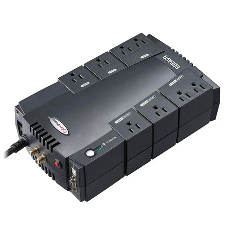 CyberPower 825-Volt 8-Outlet UPS Battery Backup-LE825G - The Home Depot