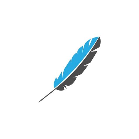 Logotipo De Plumas Y Plantilla Vectorial Vector Premium