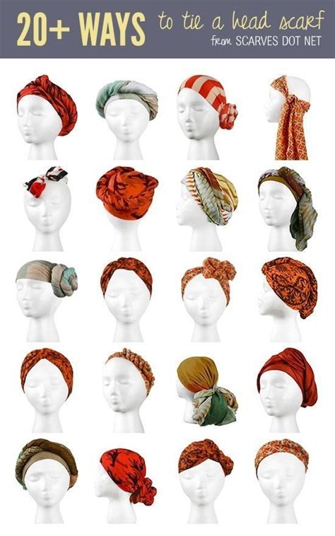 How To Tie Head Scarves Headscarfstyles 20 Ways To Wear A Head Scarf