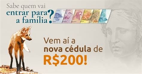 Cédula de R 200 deverá ser lançada em agosto anuncia Banco Central