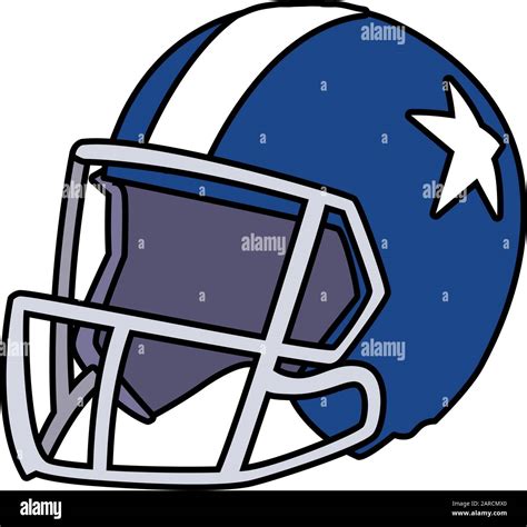 American Football Helmet On White Background Vector Illustration Design