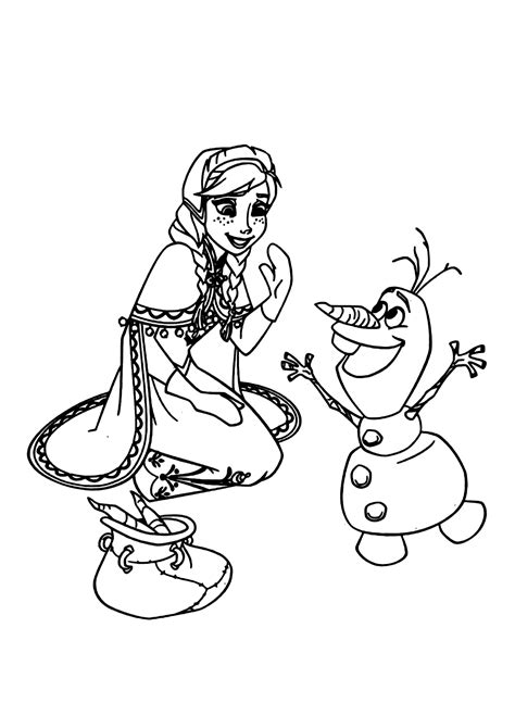 Ana E Olaf Para Colorir Imprimir Desenhos