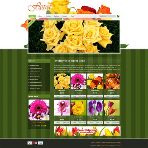 Flower Shop Website Templates